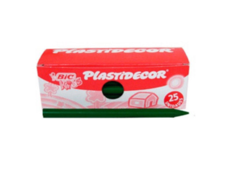 CERA PLASTIDECOR UNI COLOR C/25 VERDE OSCURO