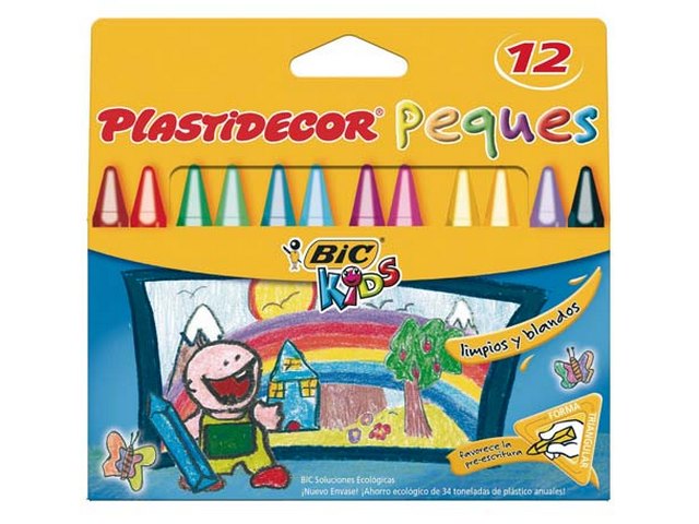 CERA PLASTIDECOR PEQUES 12 COLORES 875774