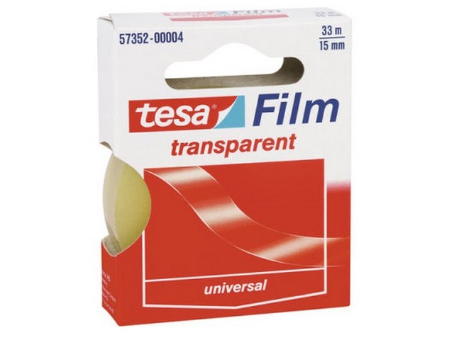 CINTA ADHESIVA TRANSPARENT 33x15 TESA 57352