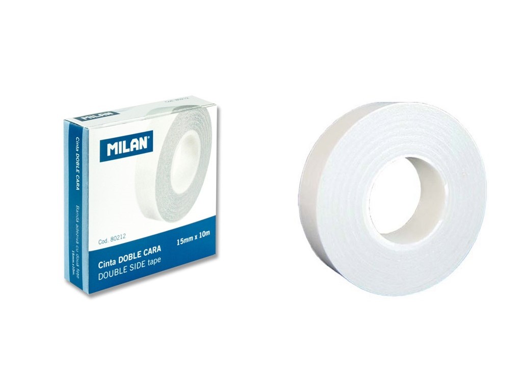 CINTA ADHESIVA 2 CARAS 10 Mx15 MM MILAN 80212