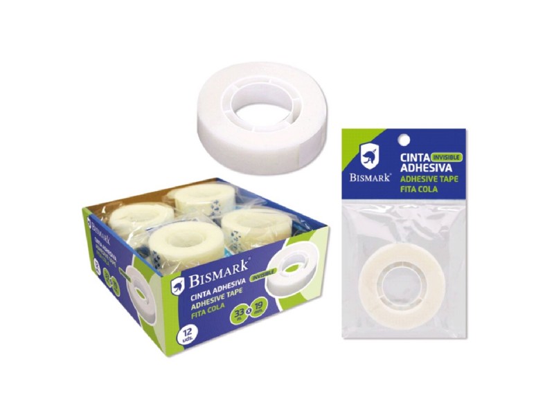 CINTA ADHESIVA INVISIBLE 33x19 BISMARK 313415