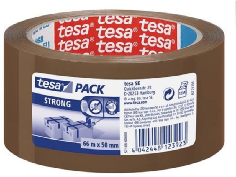 CINTA EMBALAJE  66 x 50 MARRON TESA 57168 STRONG