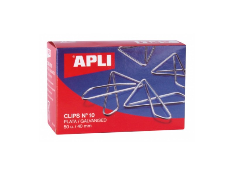 CLIPS MARIPOSA Nº10 40 MM C/50 PIEZAS APLI 11914