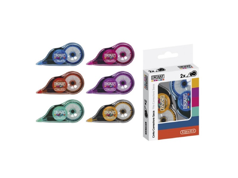 CORRECTOR INGRAF CINTA 5 MM x 12 M BLISTER/2 UNIDA