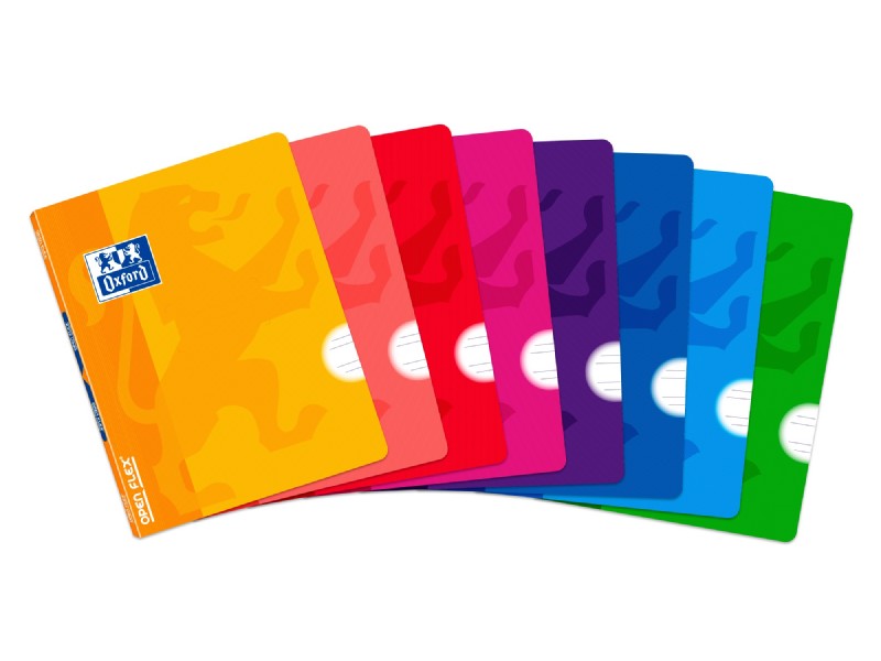 CUADERNO 48 H. 4º OXFORD PLASTICO 2 RAYAS 3,5 MM