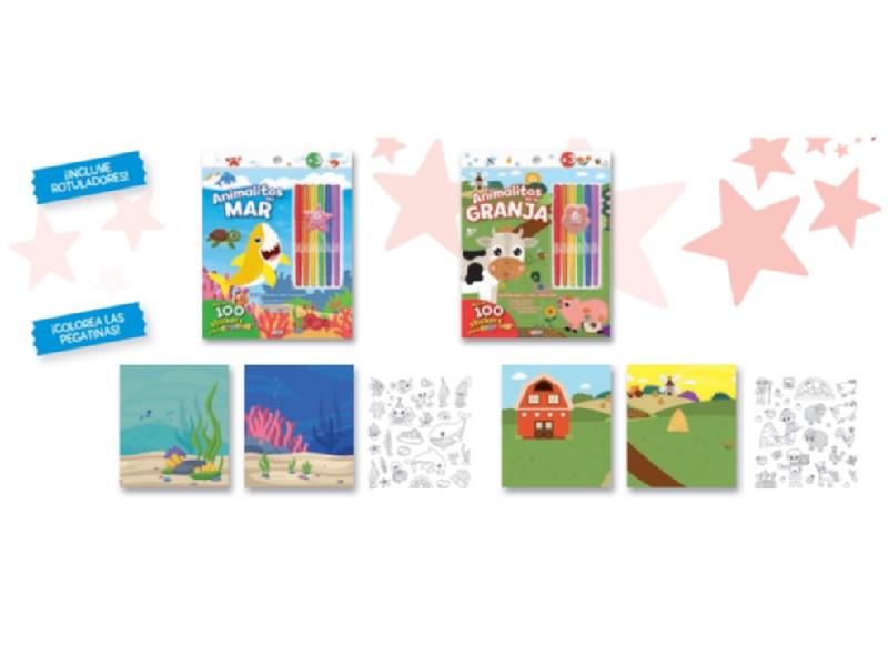 STICKERS SALDAÑA  100 COLOR STICKERS + ROTU CAD228
