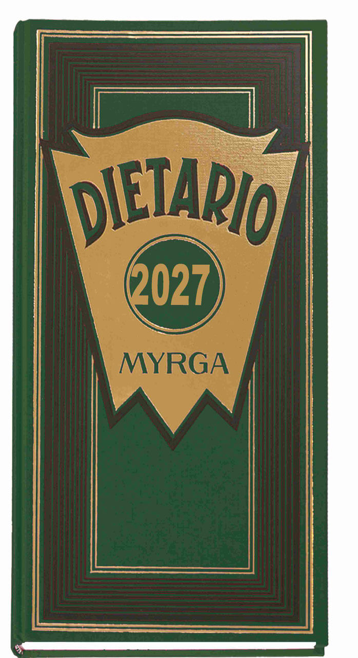 DIETARIO MYRGA 2027 2/3 Fº 1 D/P VERDE 2101VE
