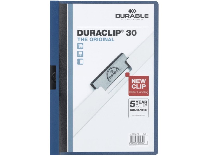 DOSSIER CLIP DURACLIP 2200 30 HOJAS AZUL