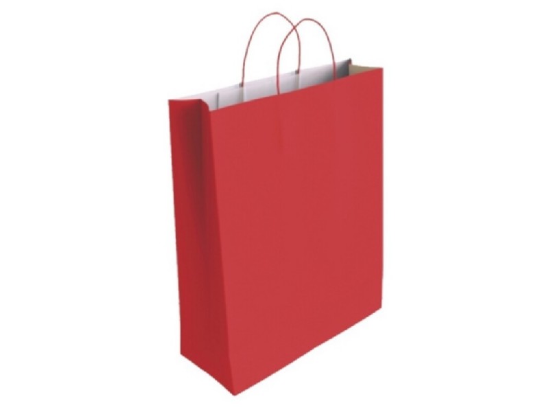 BOLSA PAPEL KRAFT 18x24x8 CM KRAFT ROJO PTE/25