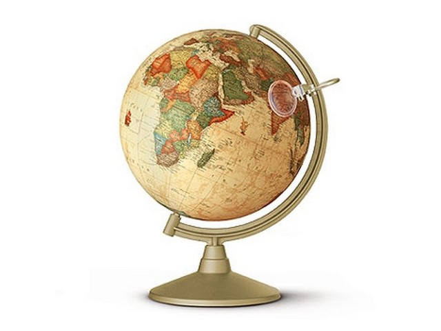ESFERA MARCO POLO LUZ 26 CM. MARRON /