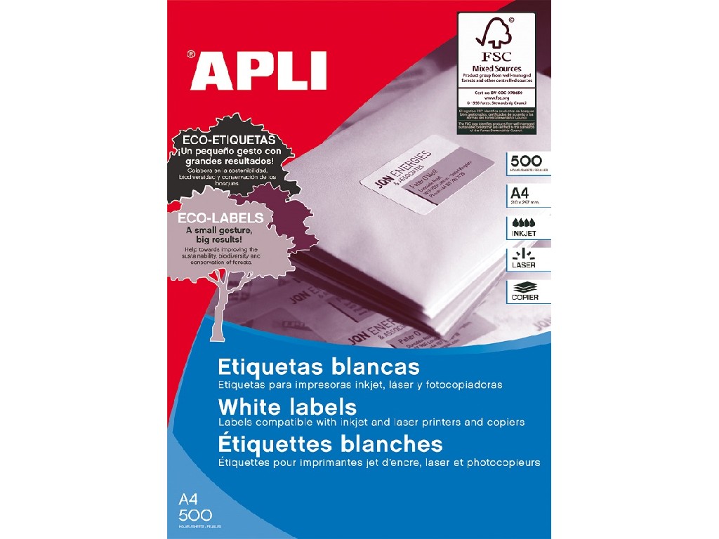 ETIQUETAS I.L.C. APLI C/500 H 210,0 X 148,0 1787