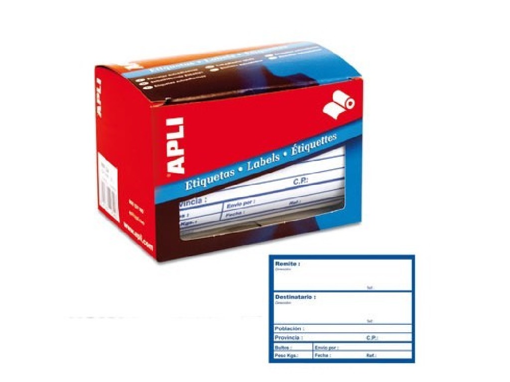 ETIQUETAS ENVIO APLI 324 ROLLO/200