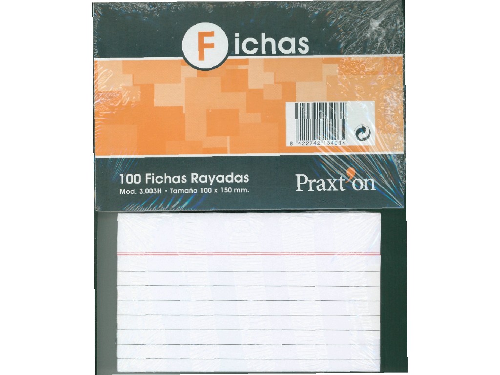 FICHAS CARTULINA RAYADAS PRAXTON Nº 3 PTE/100