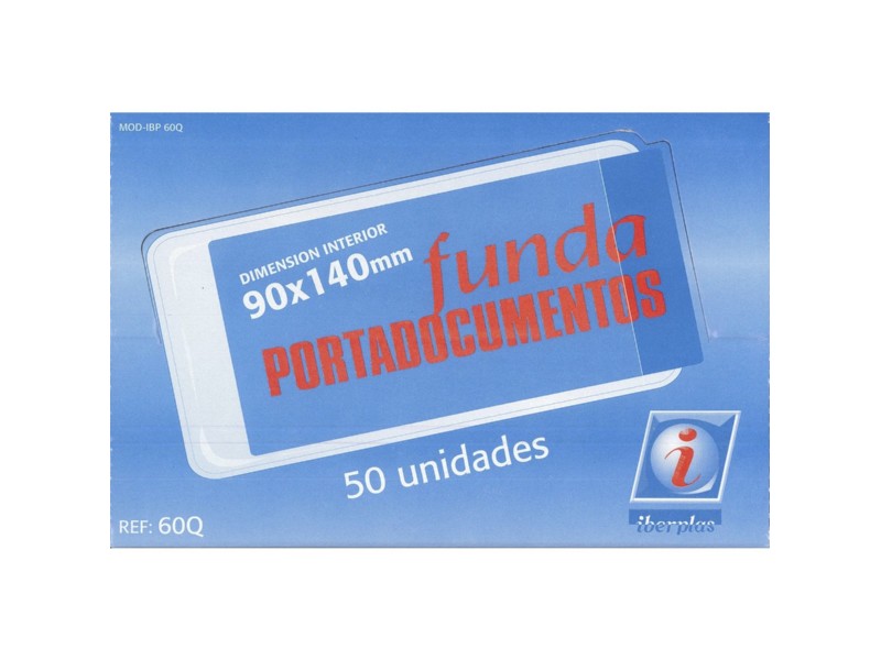 FUNDA CARNET  90x140 MM 60Q C/50 UNIDADES