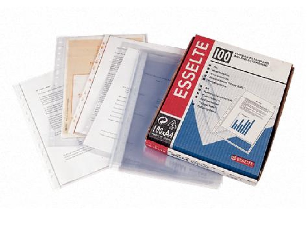 FUNDA PLASTICO Fº MT.0,8 C/100 ESSELTE PIEL NARAN/