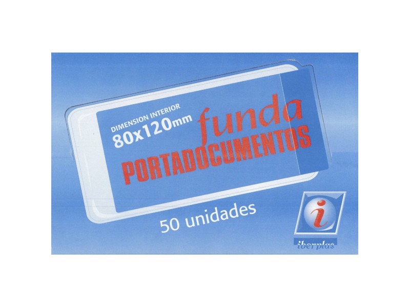 FUNDA CARNET  80x120 MM 50Q C/50 UNIDADES