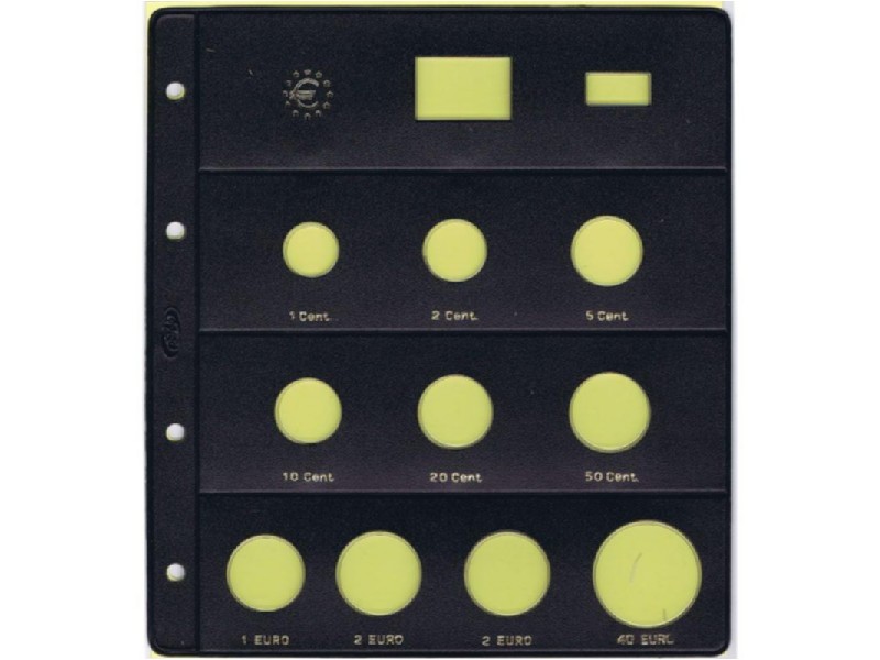 FUNDA MONEDAS PARDO  1795 TODAS MONEDAS EURO