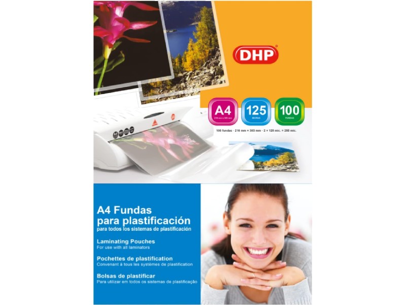 FUNDA PLASTIFICAR 216x303=A-4 125 MC DHP PP525-02