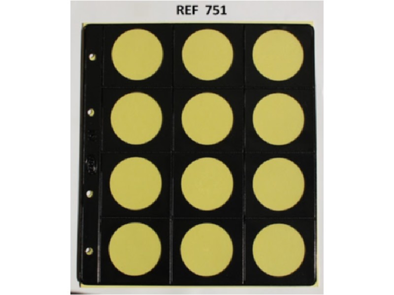 FUNDA MONEDAS 42 MM. 12-MONEDAS PARDO 751