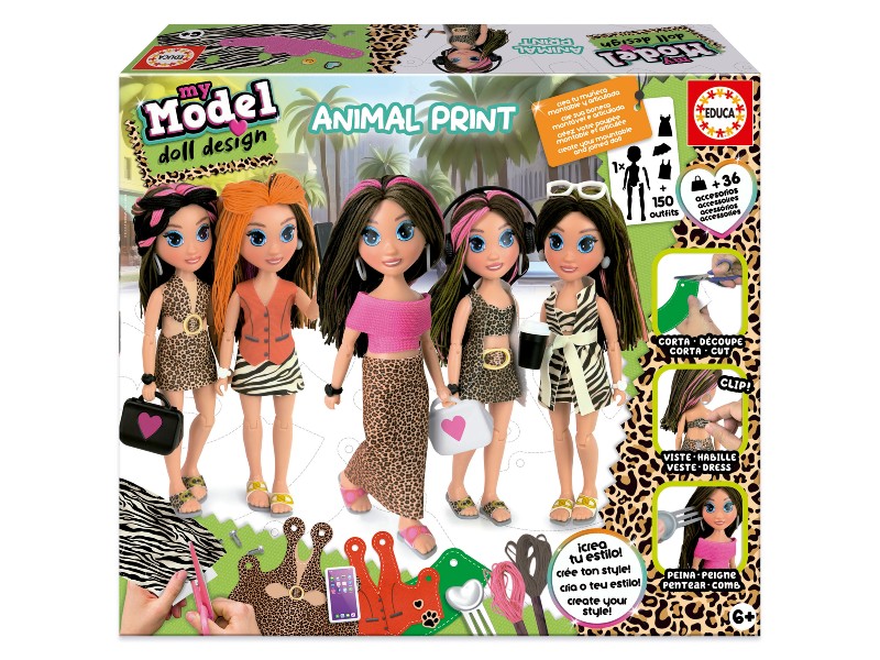 JUEGO EDUCA 20098 MY MODEL DOLL ANIMAL PRINT