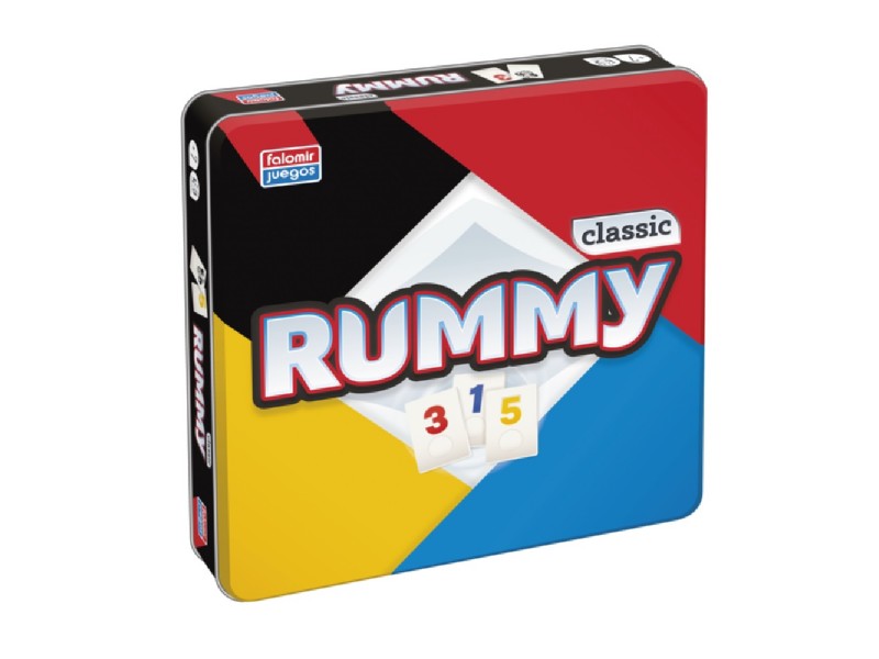 JUEGO FALOMIR RUMMY CLASSIC CAJA LATA 31062