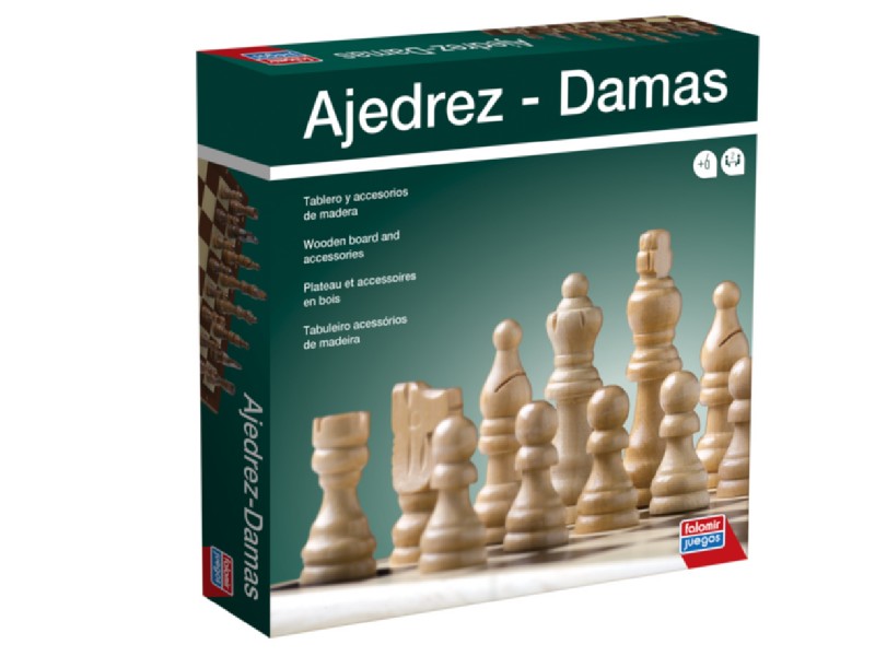 JUEGO FALOMIR AJEDREZ+DAMAS 33695 30 CM