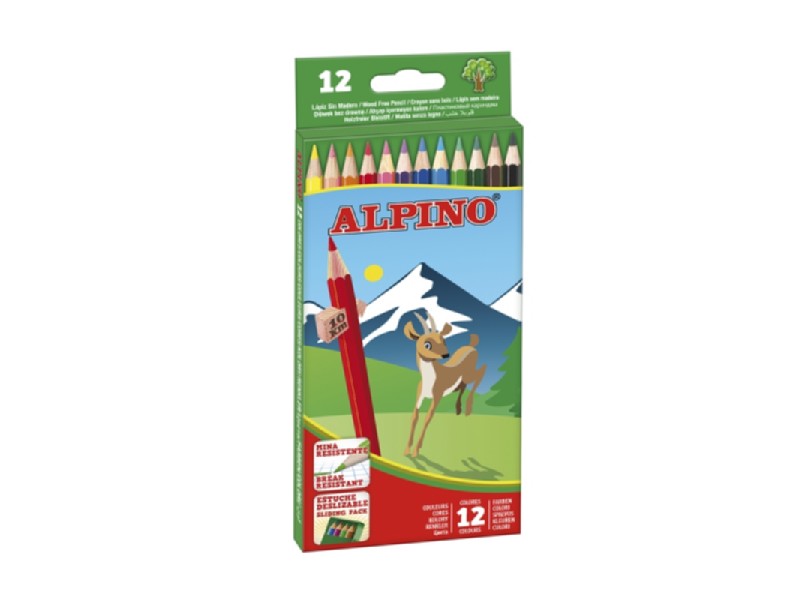LAPIZ ALPINO 654 12 COLORES LARGOS /