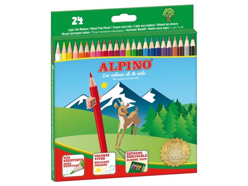 LAPIZ ALPINO 658 24 COLORES LARGOS /