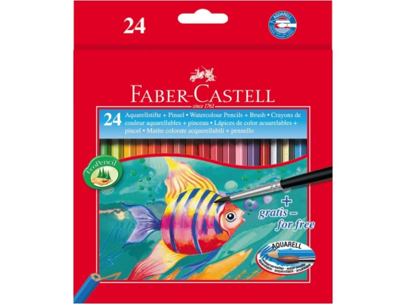 LAPIZ FABER ACUARELABLE C/24 114425 SERIE ROJA
