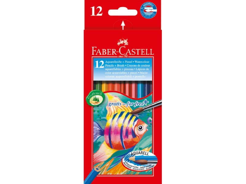 LAPIZ FABER ACUARELABLE C/12 114413 SERIE ROJA