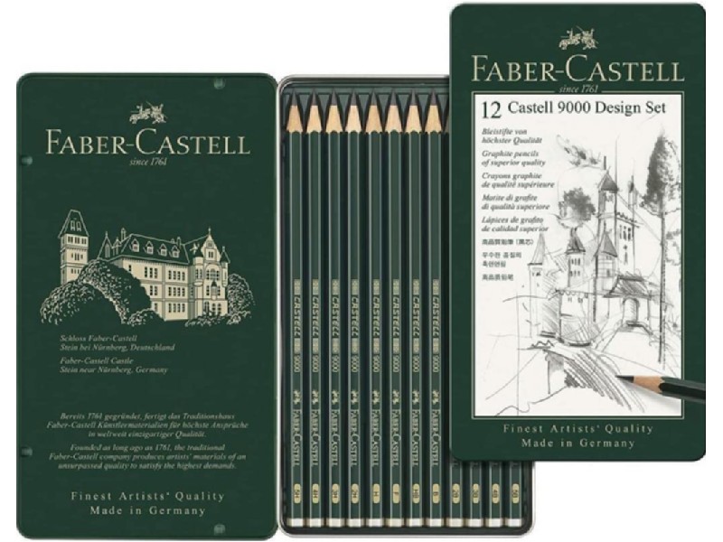 LAPIZ FABER 9000 CAJA/12 METAL 119064