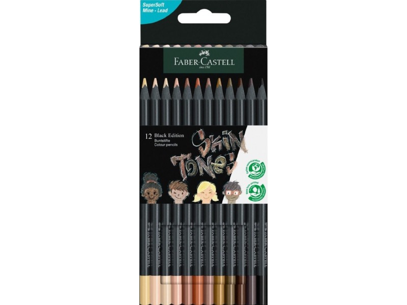 LAPIZ FABER BLACK EDITION  12 UNIDADES PIEL 116414