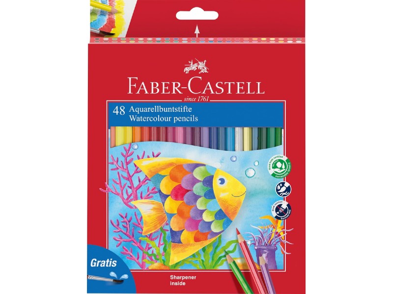 LAPIZ FABER ACUARELABLE C/48 114448 SERIE ROJA
