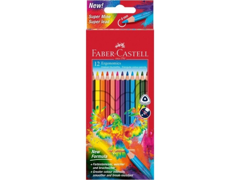 LAPIZ FABER ERGONOMICS C/12 COLORES 116512