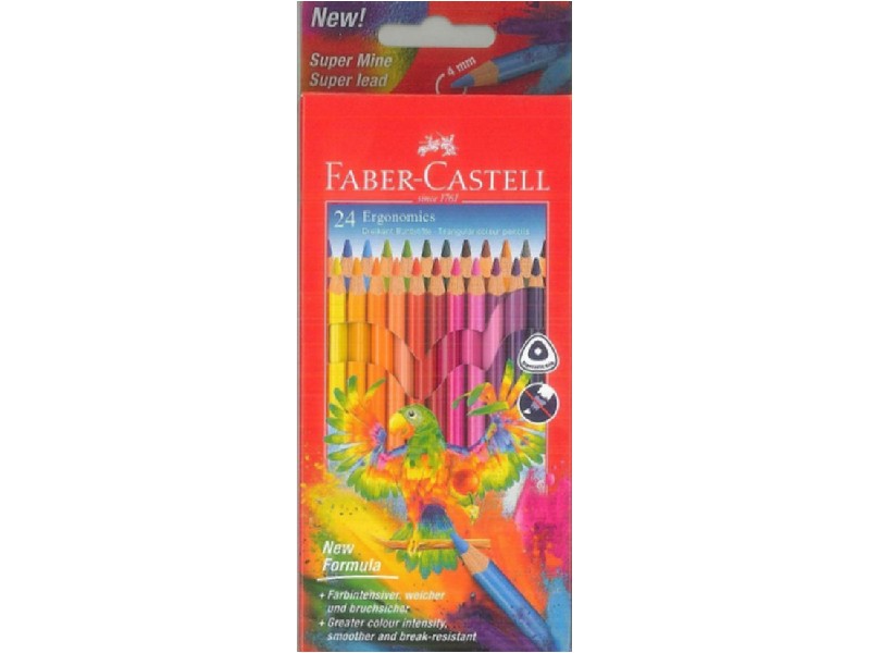 LAPIZ FABER ERGONOMICS C/24 COLORES 116544