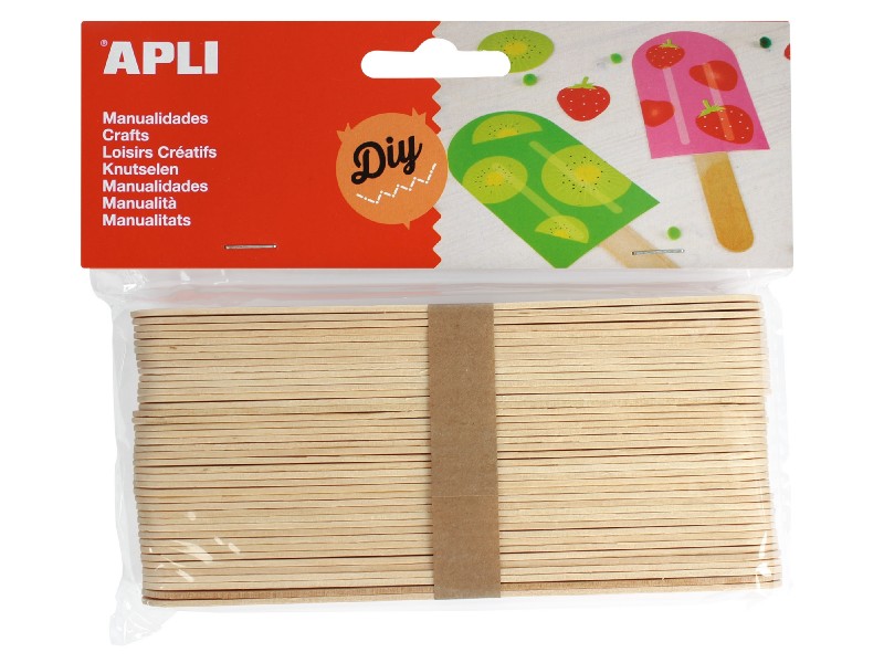 PALILLOS POLO APLI 13268 NATURAL BOLSA/40 UNIDAD
