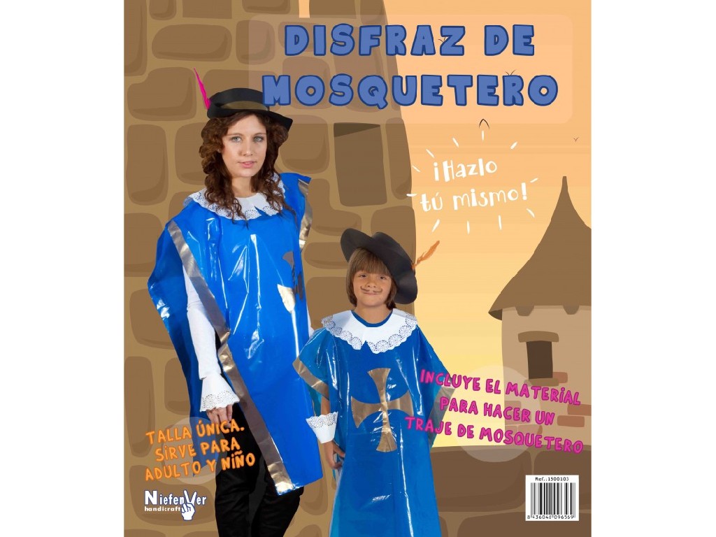 DISFRAZ BOLSA PLASTICO NIEFENVER MOSQUETERO1500103