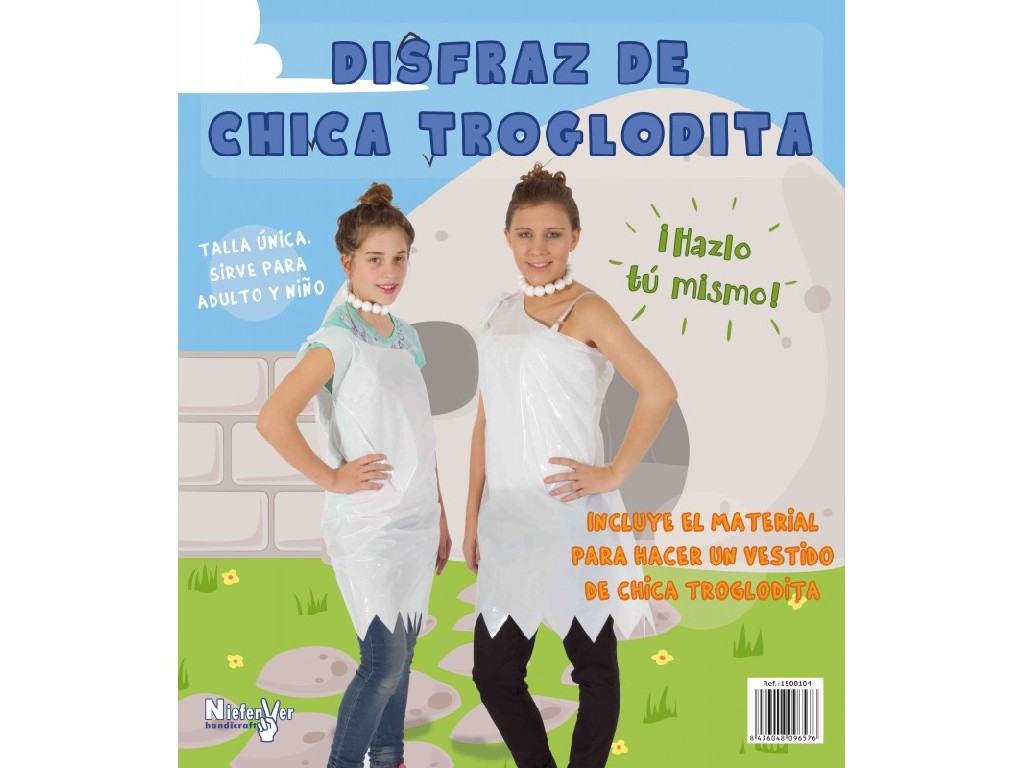 DISFRAZ BOLSA PLASTICO NIEFENVER TROGLODIT 1500104