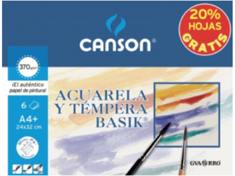 LAMINA D PACK A-4 400110488 6-HOJAS ACUARELA +20%