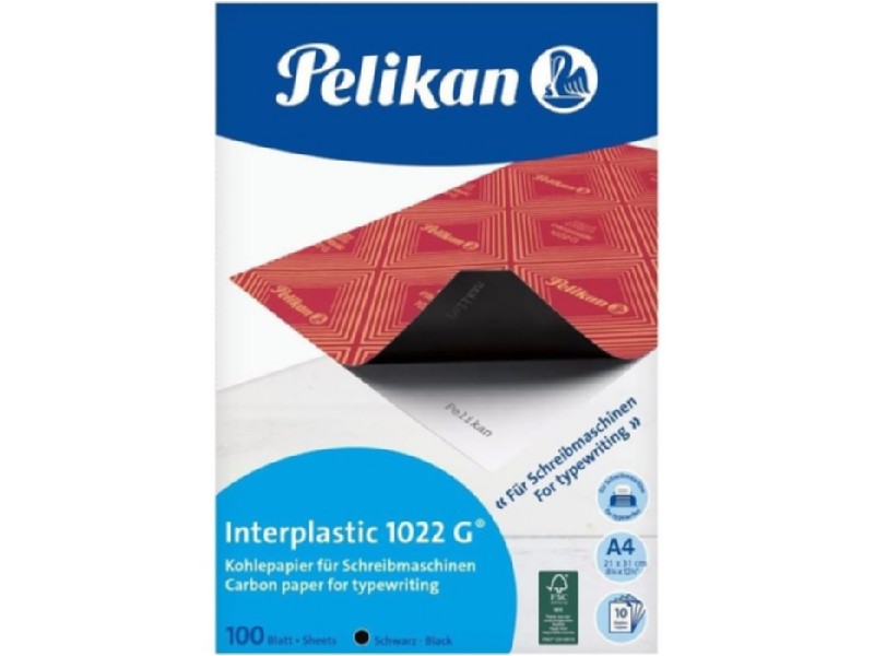 PAPEL CARBON PELIKAN INTERPLASTIC NEGR 1022G C/100