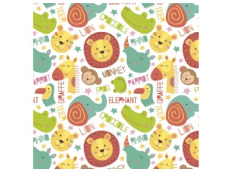 PAPEL REGALO R/62 BASIKA 01101001 INFANTIL ANIMALE