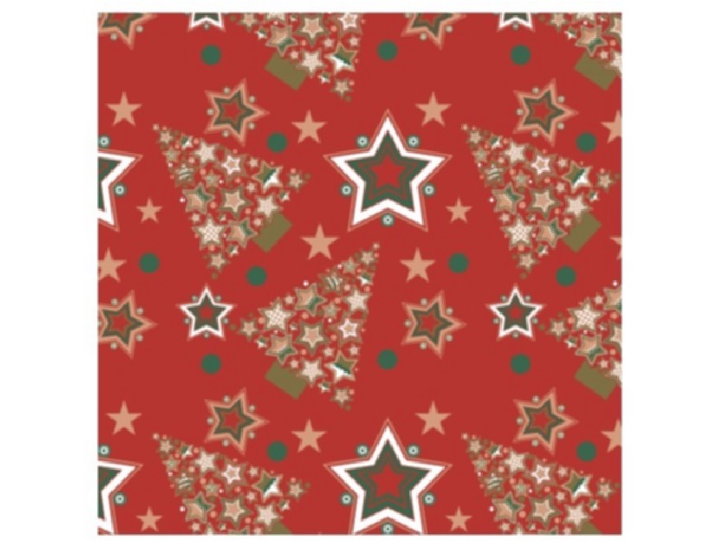 PAPEL REGALO R/62 BASIKA 01101188 NAVIDAD ROJO