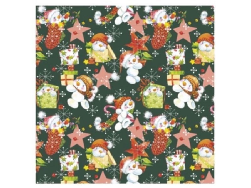 PAPEL REGALO R/31 BASIKA 91101058 NAVIDAD VERDE