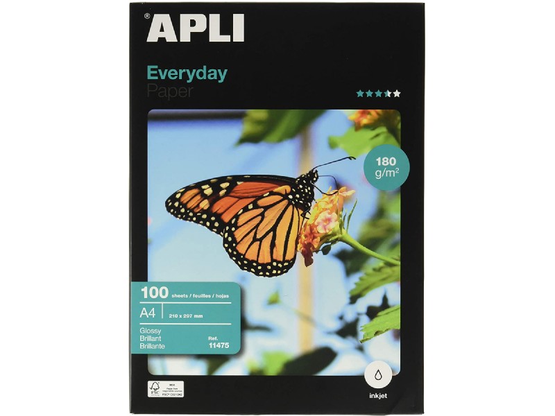 PAPEL FOTO A-4 180 GR 11475 EVERYDAY C/100 HOJAS