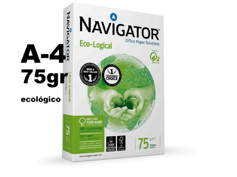 PAPEL NAVIGATOR  75 GR. PTE/500 H. A-4 ECOLOGICO