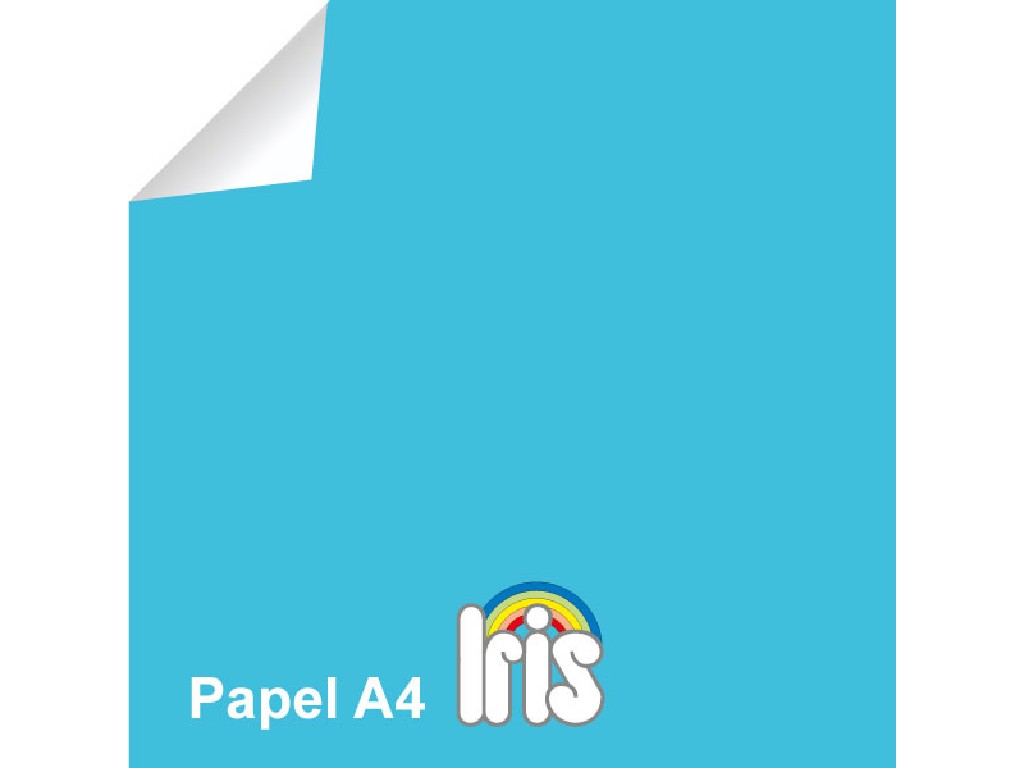 PAPEL 80 GR. A-4 100-H GUARRO AZUL TURQUESA 401746