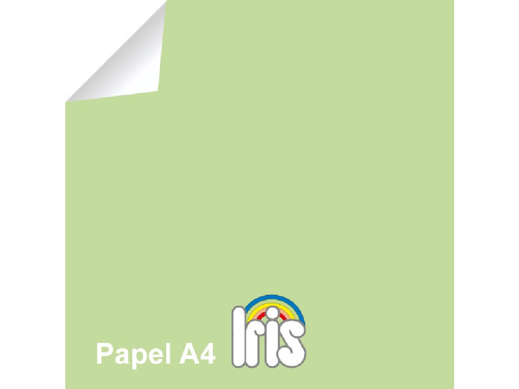 PAPEL 80 GR. A-4 100-H GUARRO VERDE MANZANA 401755