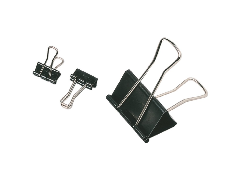 PINZA SUJETAPAPEL ABATIBLE 25 MM C/12