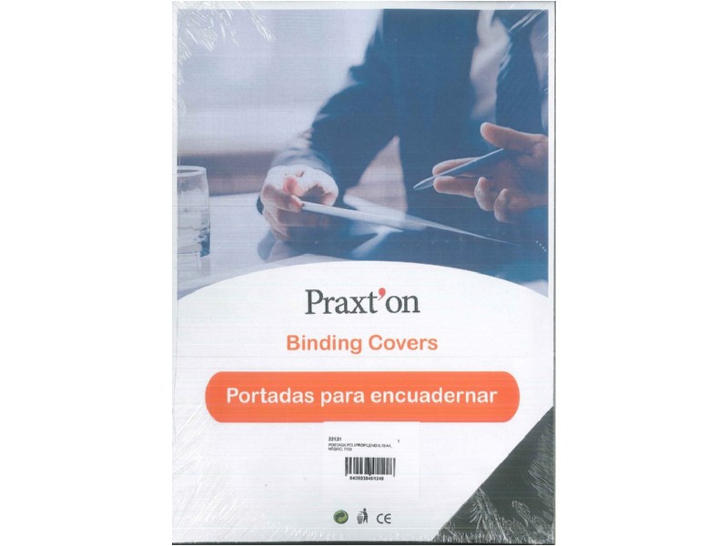 TAPA ENCUADERNAR A-4 PP 0,70 PRAXTON NEGRA PTE/50