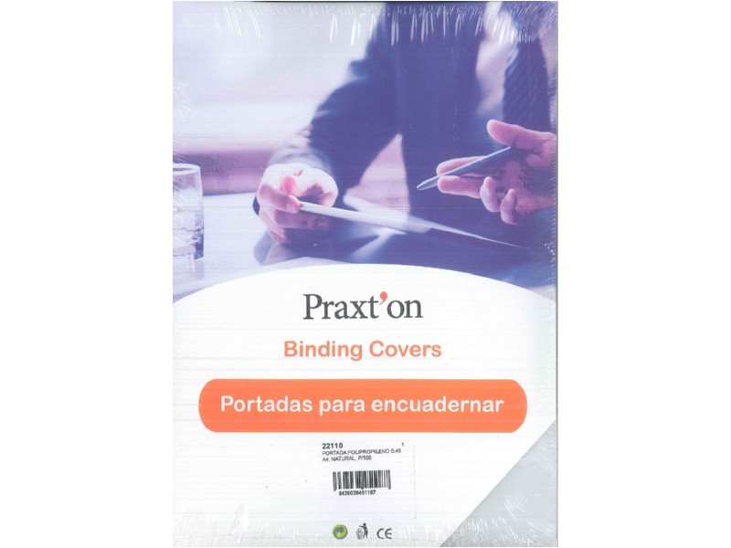 TAPA ENCUADERNAR A-4 PP 0,45 PRAXTON TRANS.PTE/100